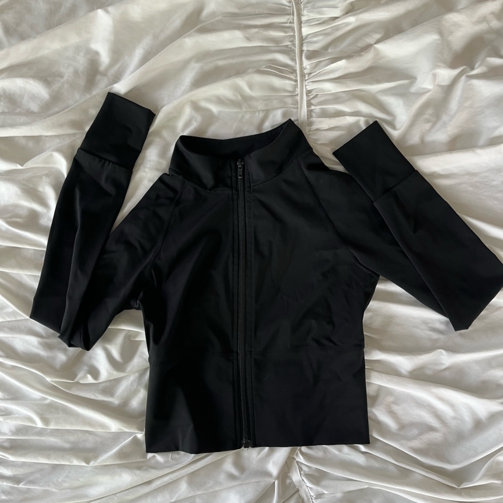 Amazon Black Zip-Up Long Sleeve Top